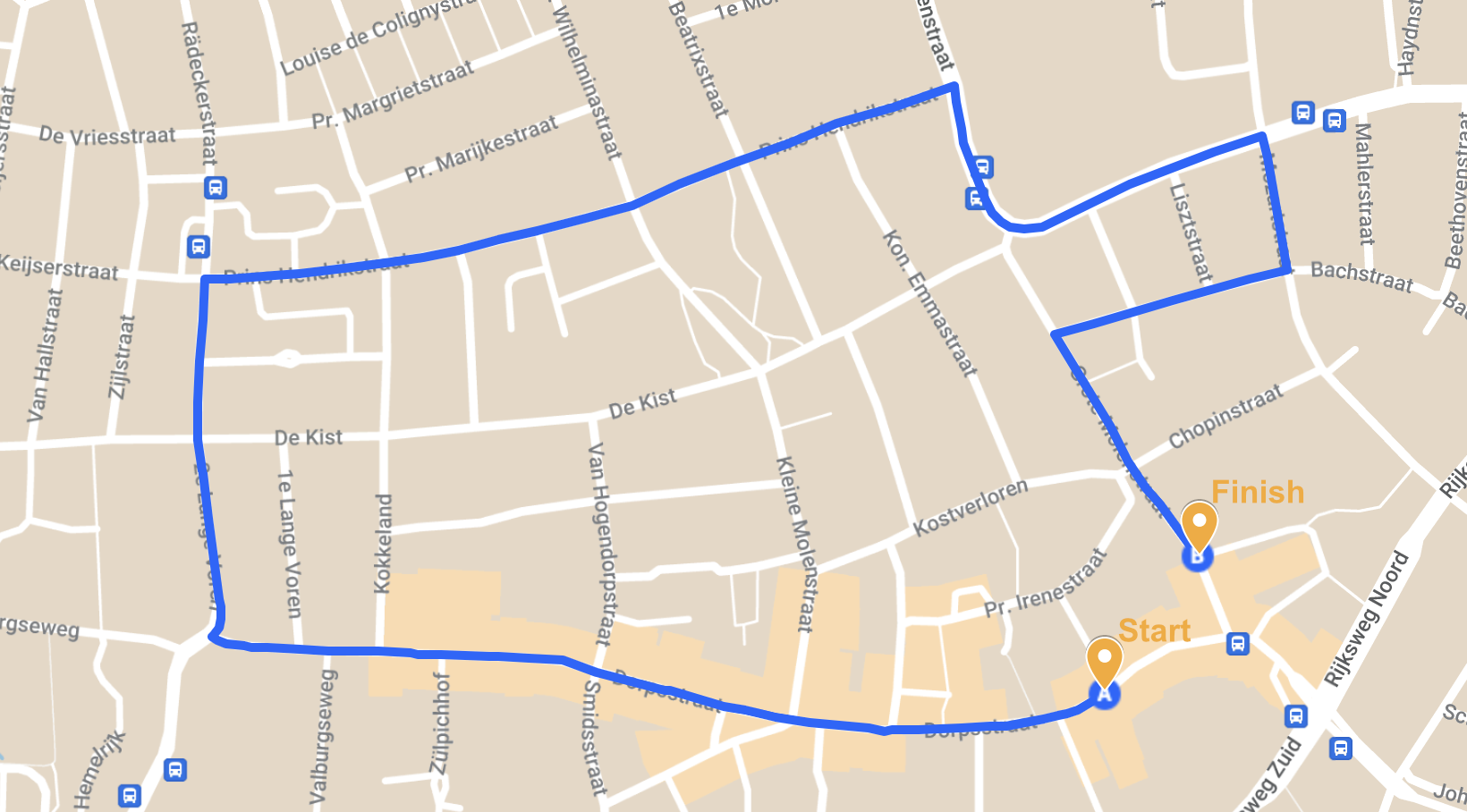 Route Optocht 2023 