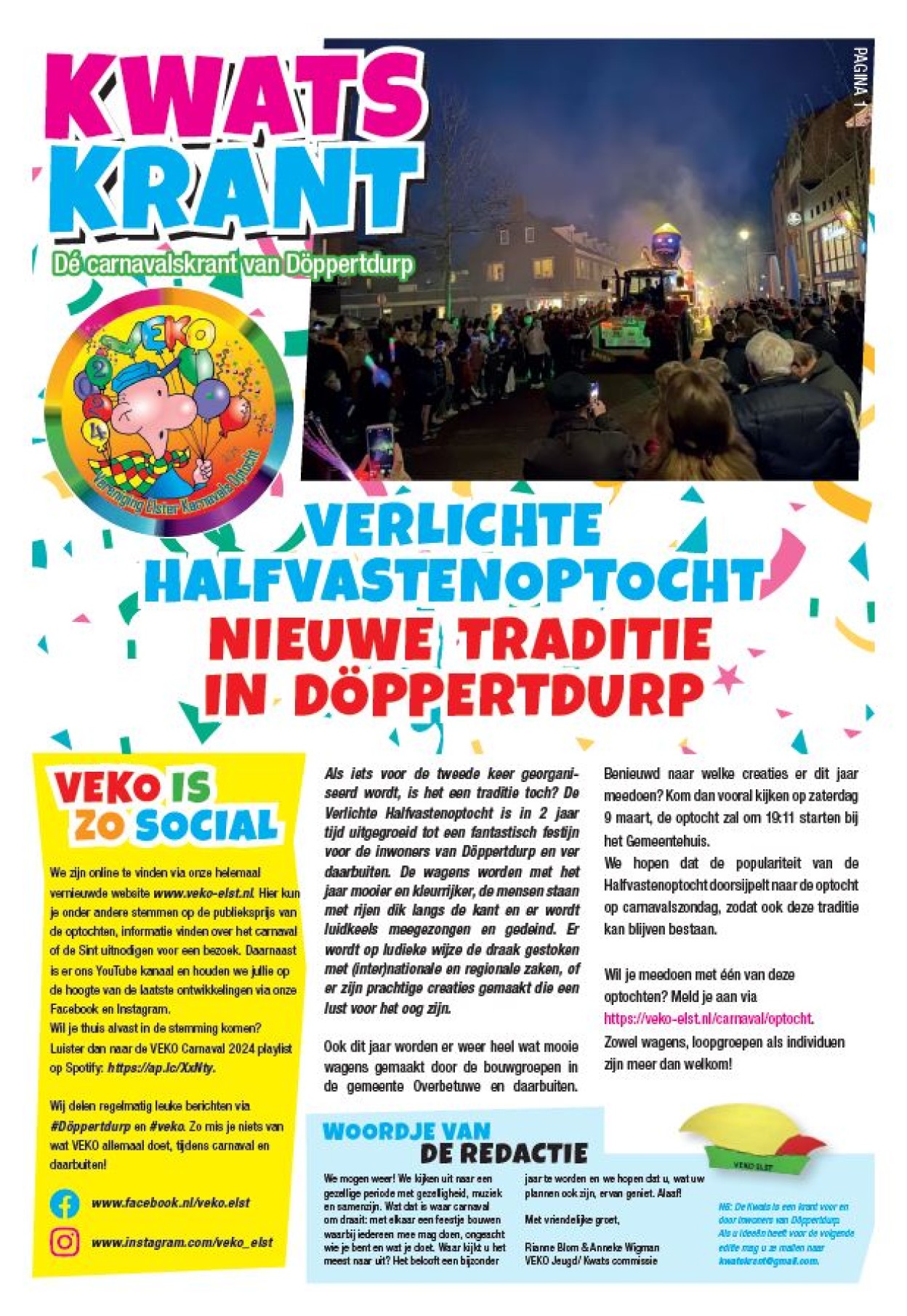 Hij is er weer de carnavalskrant van Döppertdurp de Kwats 2024!